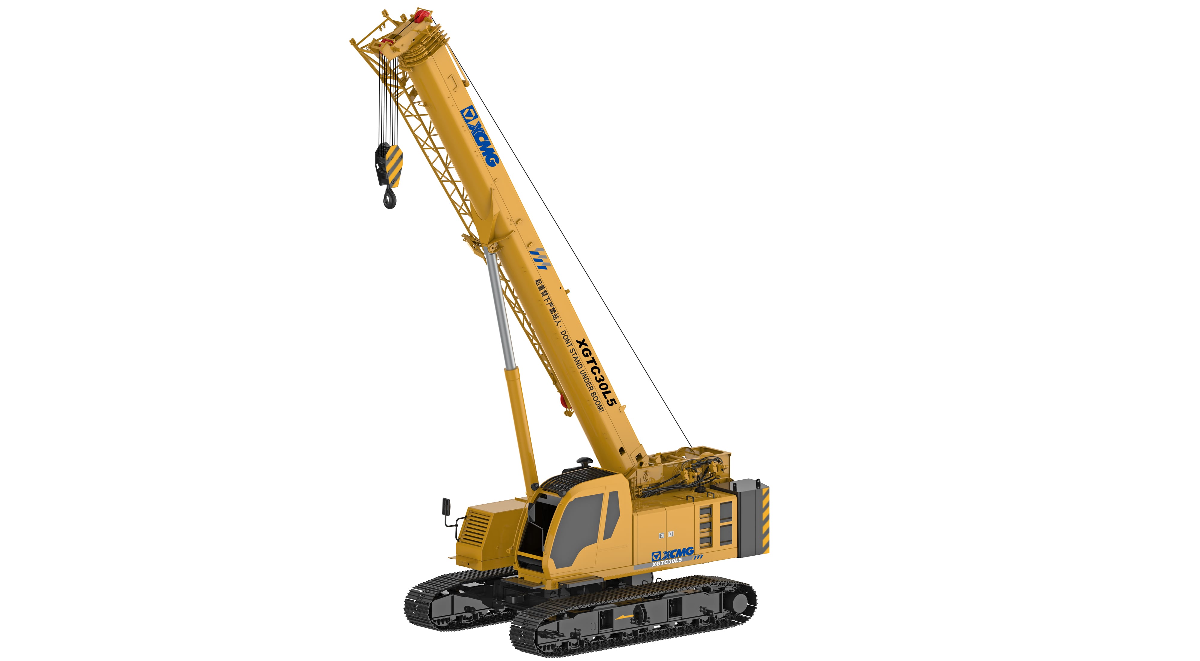 XCMG QUY180 Crawler Crane rental equipment image, supplied by New Ocean Machinery (XCMG authorised dealer in Hong Kong)